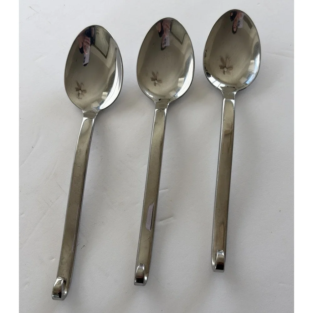 Lot Of 3‎ Sabatier Hi Light Hook Handle Oval Soup Spoon 18/10 Stainless Steel